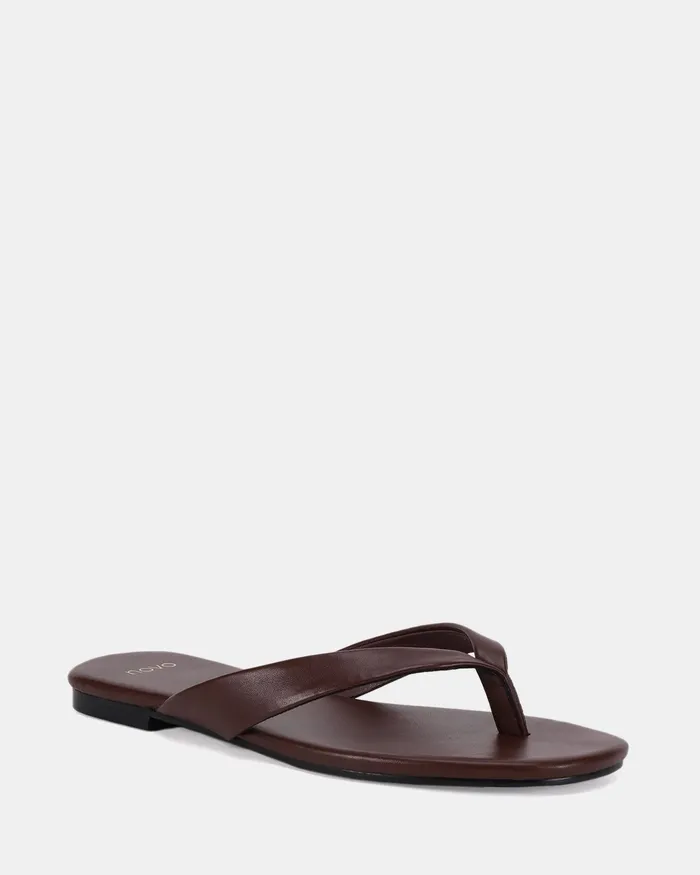 NOVO Shoes STASIA MILK CHOCOLATE Women Flat Sandals