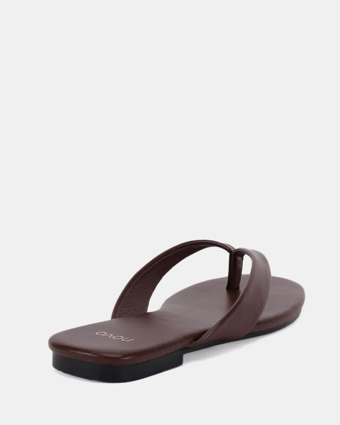 NOVO Shoes STASIA MILK CHOCOLATE Women Flat Sandals