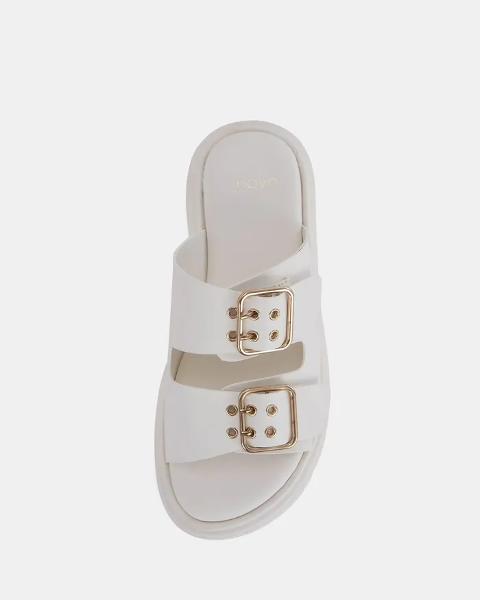NOVO Shoes STELLAN WHITE Sandals Women Slides