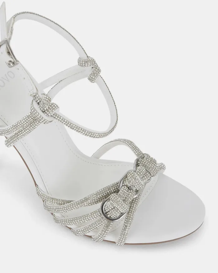 NOVO Shoes ZARDI WHITE Open Toe Heels Women Stilettos