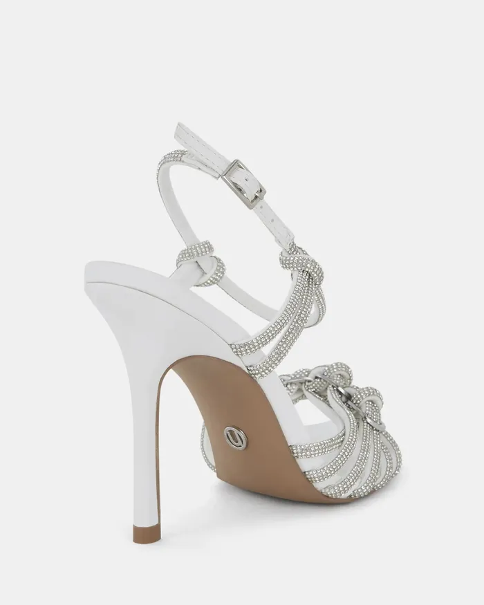 NOVO Shoes ZARDI WHITE Open Toe Heels Women Stilettos