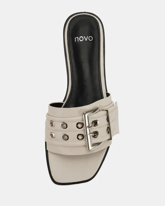 NOVO Shoes ZENDIT WHITE Sandals Women Flat Sandals