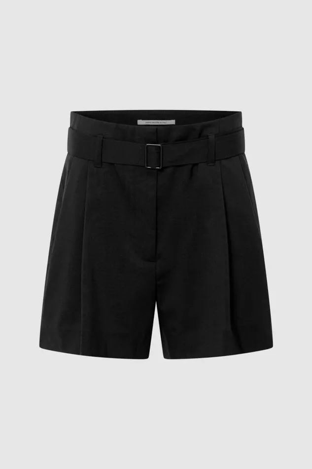 Oroton Belted Pleat Short Black Women Suiting