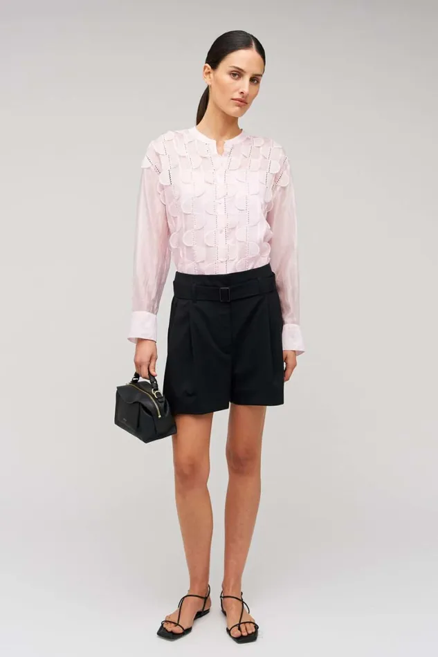 Oroton Belted Pleat Short Black Women Suiting Oroton Belted Pleat Short Black Women Suiting
