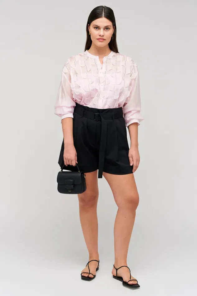 Oroton Belted Pleat Short Black Women Suiting Oroton Belted Pleat Short Black Women Suiting