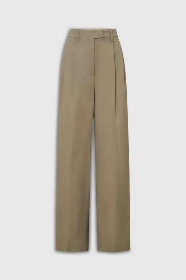 Oroton Cotton Pleat Pant Silt Women Pants Oroton Cotton Pleat Pant Silt Women Pants