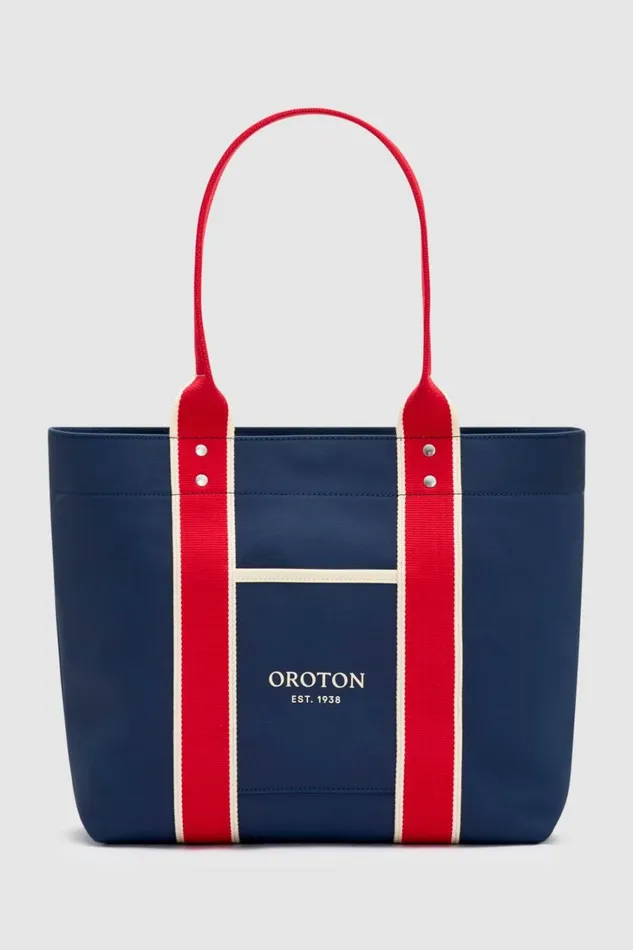Oroton Crew Tote Prussian Blue Mix Women Totes