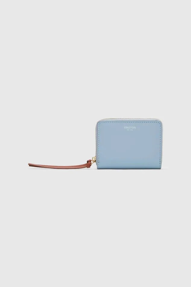 Oroton Eloise Small Zip Wallet Denimamber Women Wallets