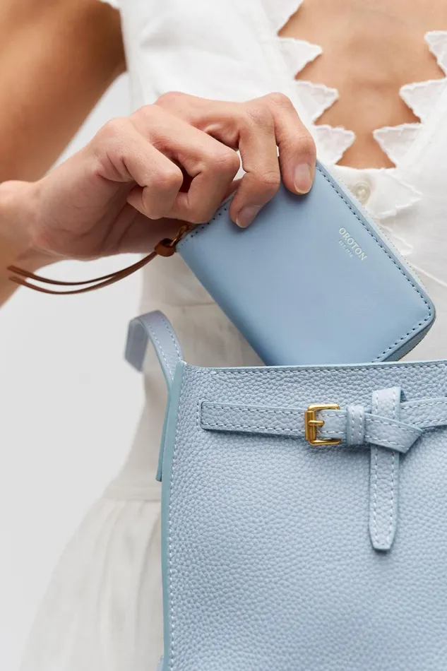Oroton Eloise Small Zip Wallet Denimamber Women Wallets Oroton Eloise Small Zip Wallet Denimamber Women Wallets