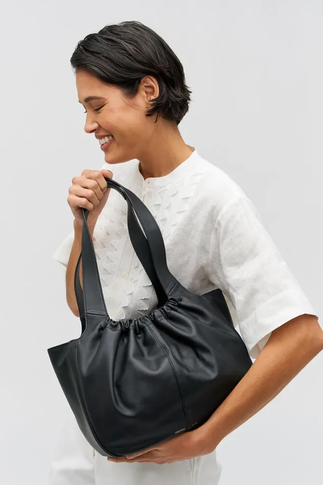 Oroton Emilia Soft Tote Black Women Shoulder Oroton Emilia Soft Tote Black Women Shoulder