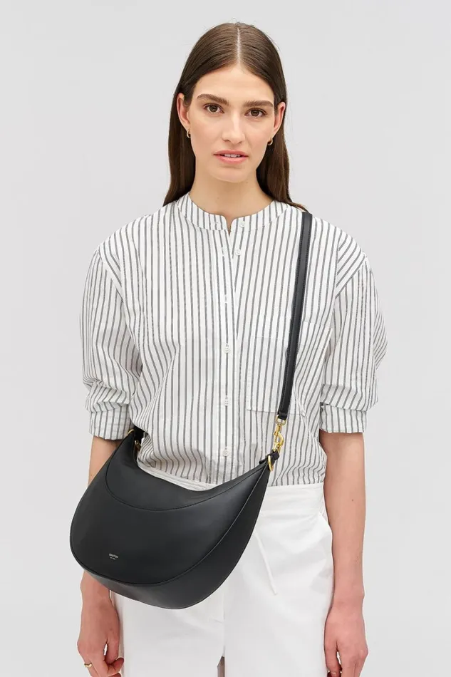 Oroton Florence Medium Hobo Black Women Shoulder Oroton Florence Medium Hobo Black Women Shoulder