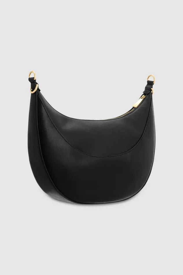 Oroton Florence Medium Hobo Black Women Shoulder Oroton Florence Medium Hobo Black Women Shoulder