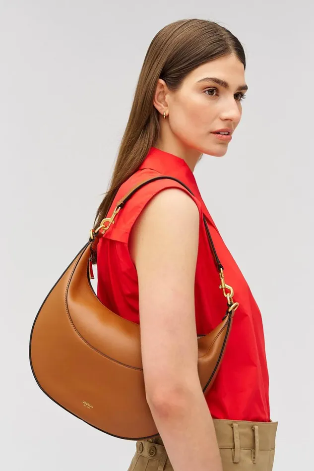 Oroton Florence Medium Hobo Cognac Women Shoulder