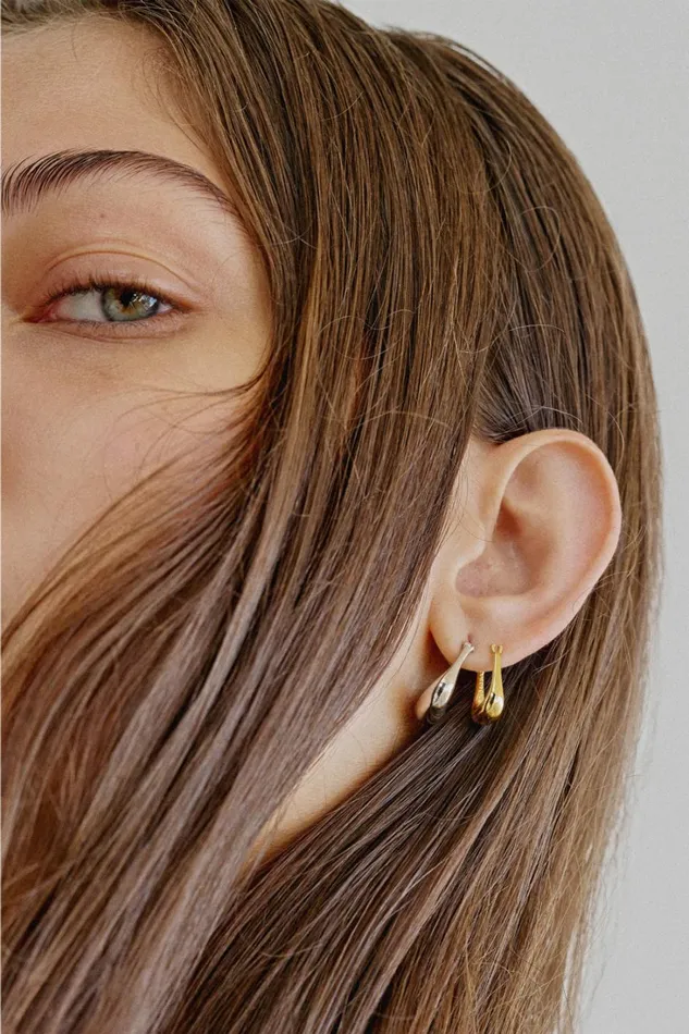 Oroton Kora Mini Hoops 18k Gold Women Jewellery