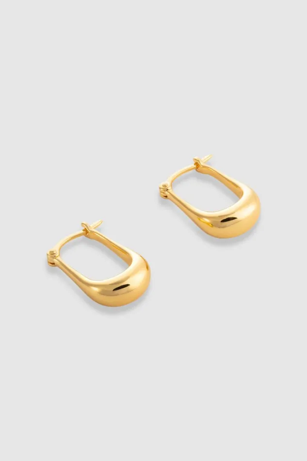 Oroton Kora Mini Hoops 18k Gold Women Jewellery