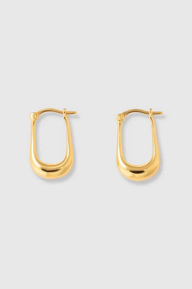 Oroton Kora Mini Hoops 18k Gold Women Jewellery