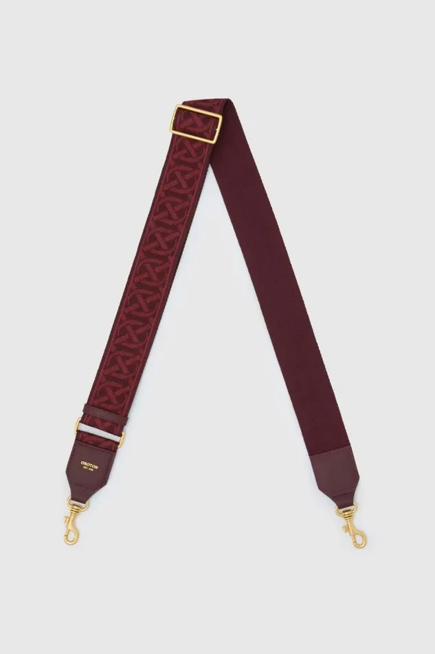 Oroton Logo Webbing Bag Strap Currant Women Bag Straps