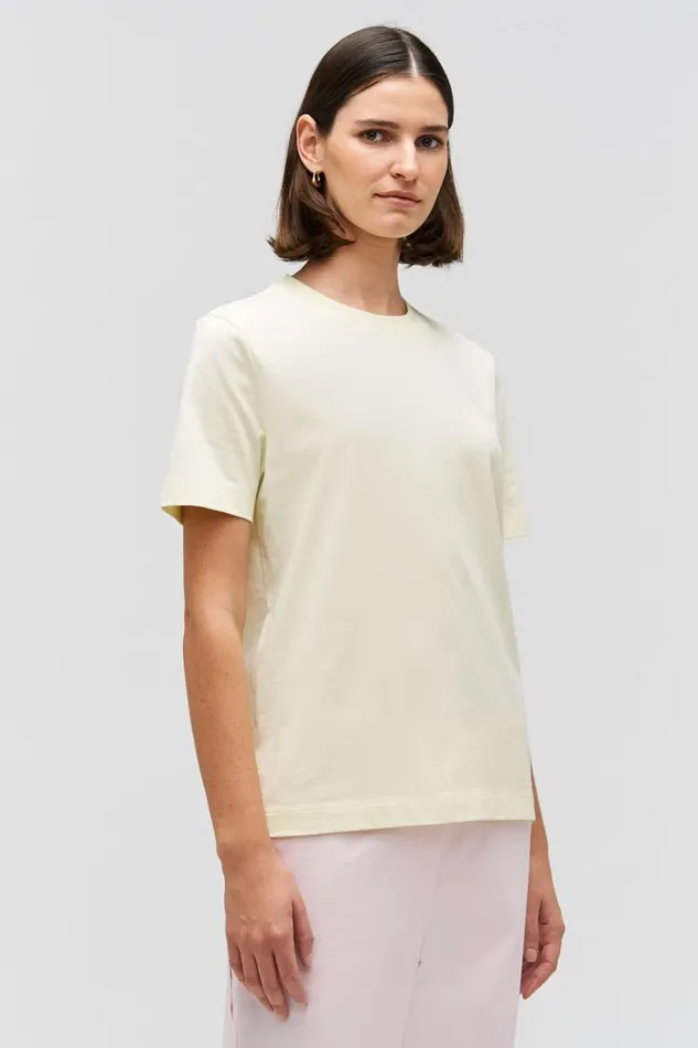 Oroton Maggie Classic Tee Lemon Women Tops Oroton Maggie Classic Tee Lemon Women Tops