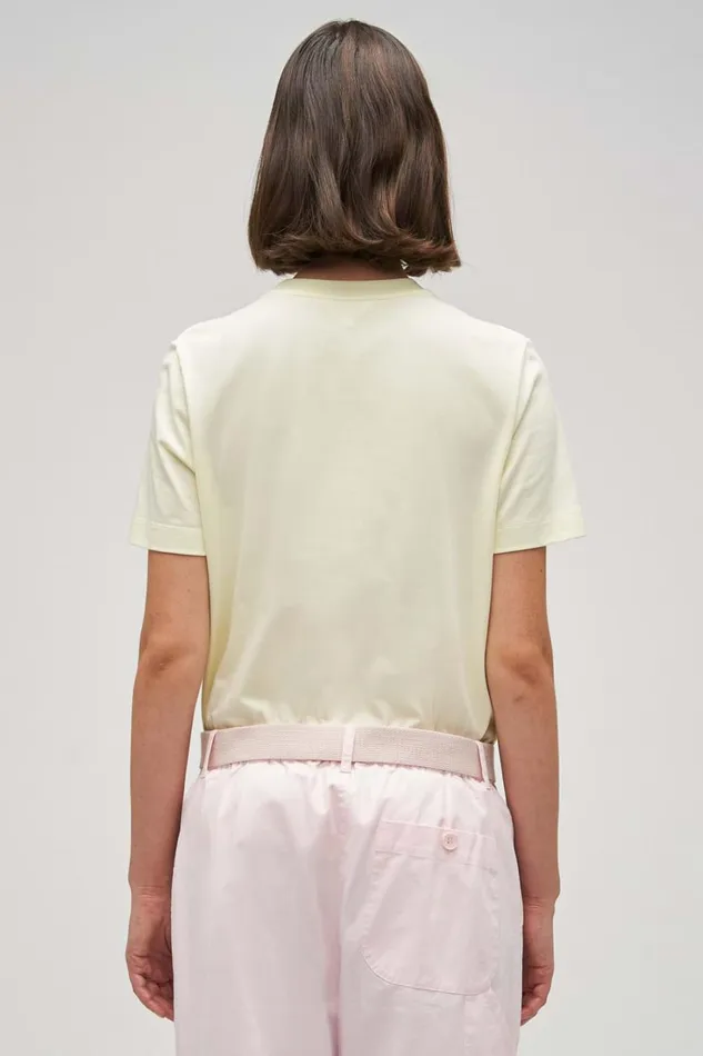 Oroton Maggie Classic Tee Lemon Women Tops Oroton Maggie Classic Tee Lemon Women Tops