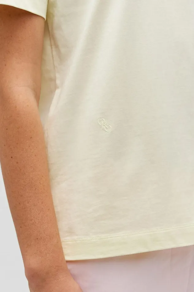 Oroton Maggie Classic Tee Lemon Women Tops Oroton Maggie Classic Tee Lemon Women Tops
