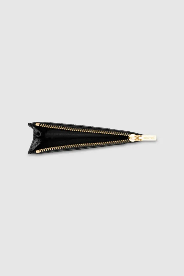Oroton Margot 4 Credit Card Mini Zip Pouch Black Women Wallets Oroton Margot 4 Credit Card Mini Zip Pouch Black Women Wallets