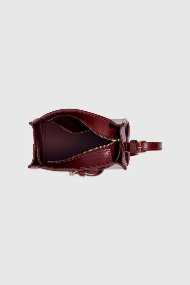 Oroton Margot Tiny Bucket Bag Currant Women Crossbody Oroton Margot Tiny Bucket Bag Currant Women Crossbody