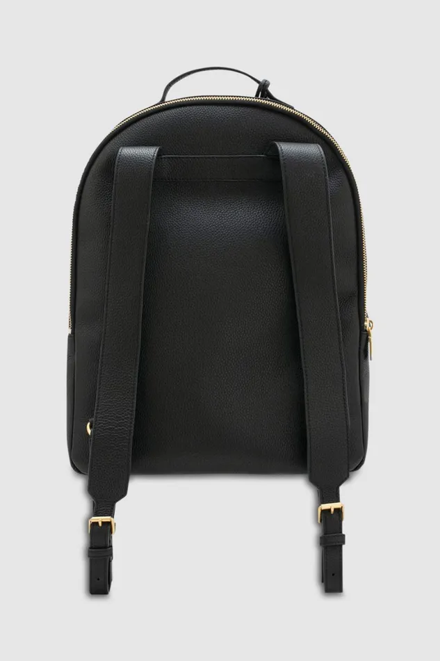 Oroton Margot Zip Backpack Black Women Work Oroton Margot Zip Backpack Black Women Work