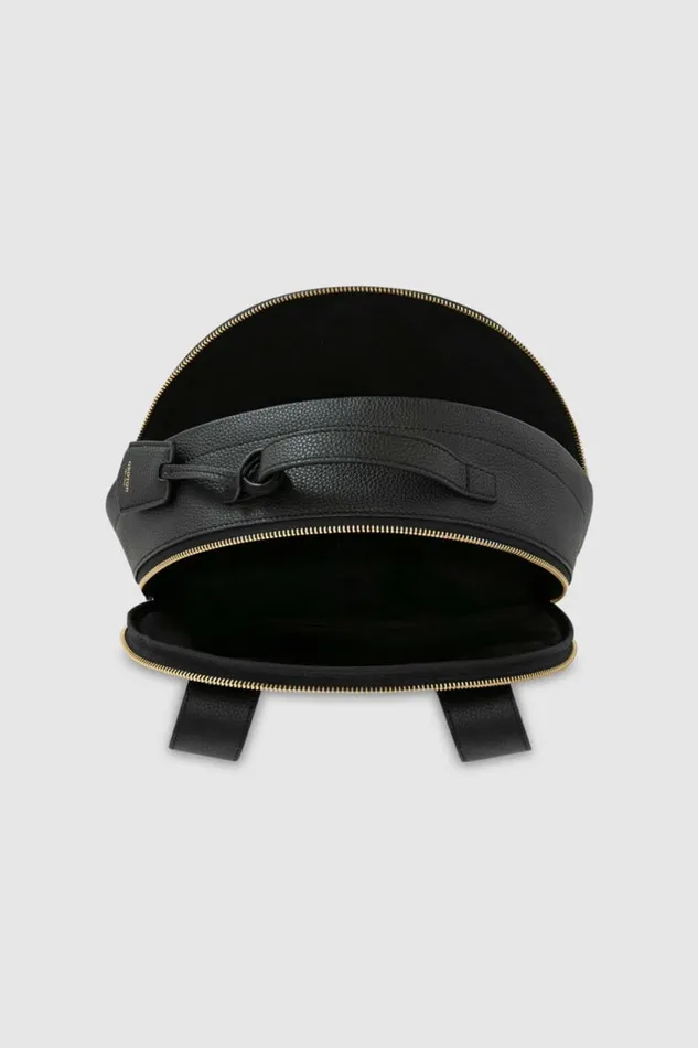 Oroton Margot Zip Backpack Black Women Work Oroton Margot Zip Backpack Black Women Work
