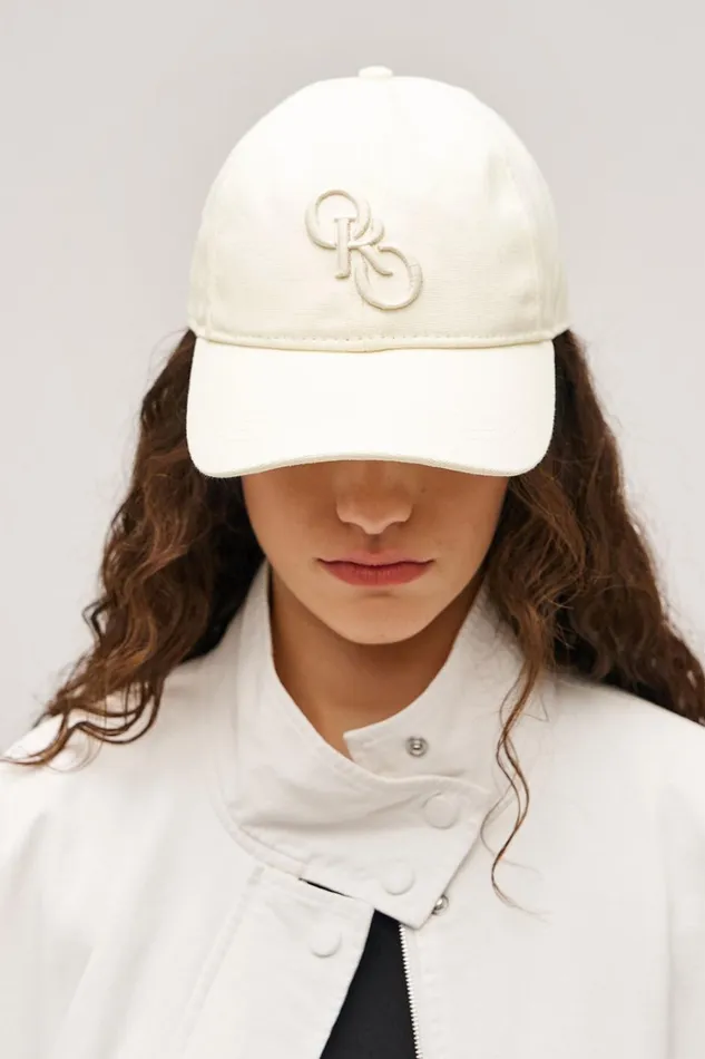 Oroton Oro Logo Cap Antique White Women Hats Oroton Oro Logo Cap Antique White Women Hats