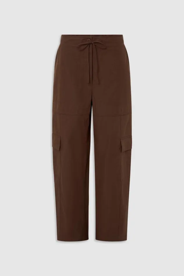 Oroton Scout Poplin Cargo Pant Chocolate Women Pants