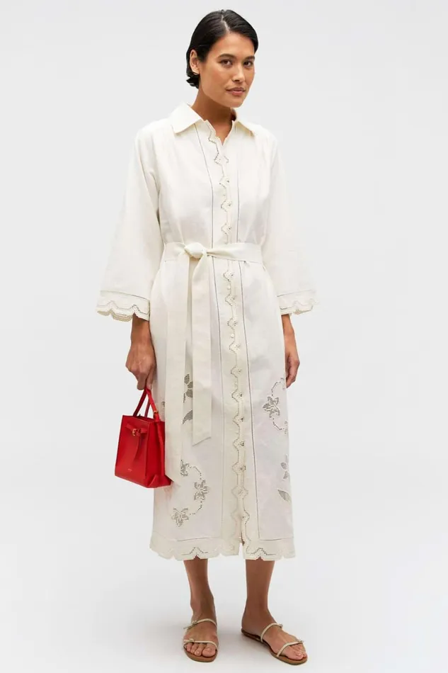 Oroton Table Cloth Lace Column Dress Soft Cream Women Dresses Oroton Table Cloth Lace Column Dress Soft Cream Women Dresses