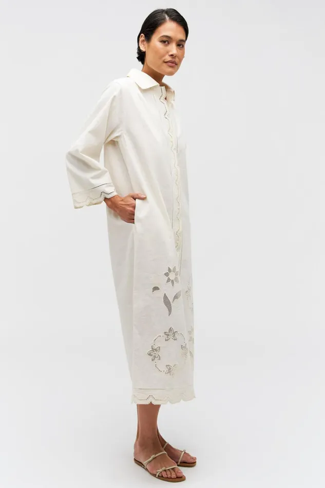 Oroton Table Cloth Lace Column Dress Soft Cream Women Dresses Oroton Table Cloth Lace Column Dress Soft Cream Women Dresses