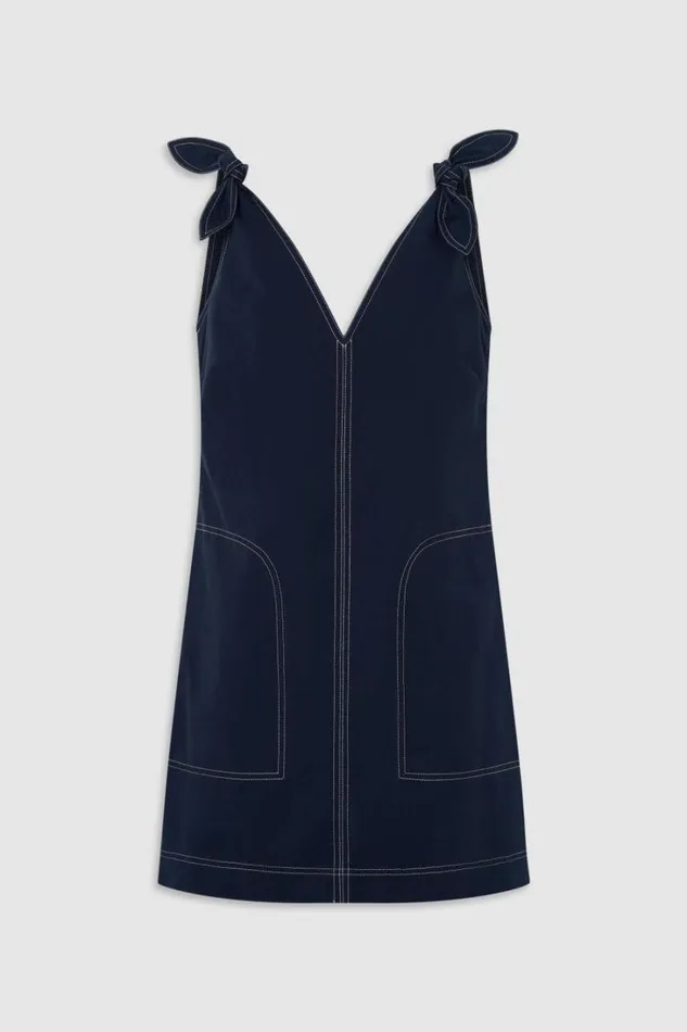 Oroton Tie Shoulder ALine Dress North Sea Women Dresses