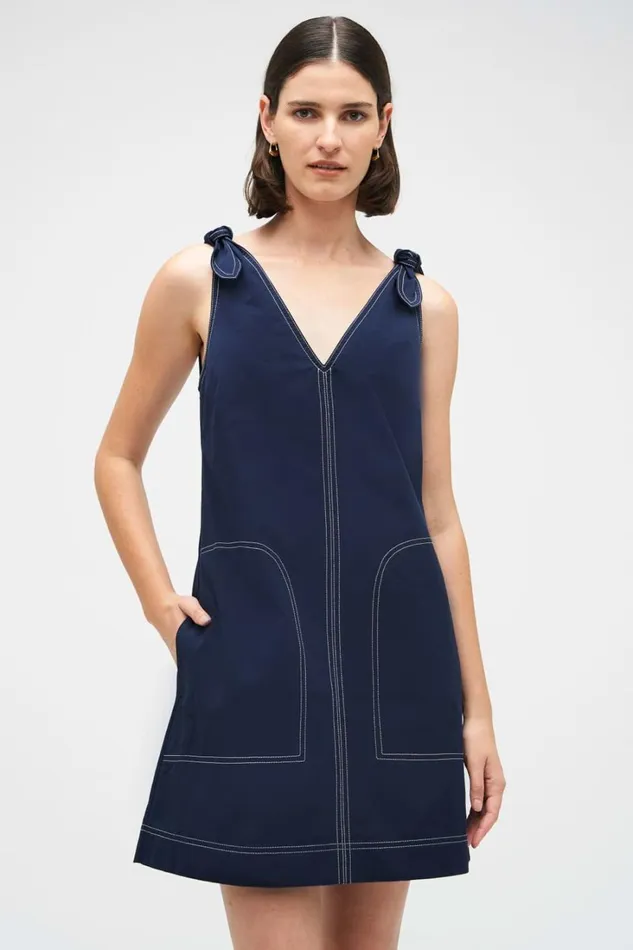 Oroton Tie Shoulder ALine Dress North Sea Women Dresses Oroton Tie Shoulder ALine Dress North Sea Women Dresses