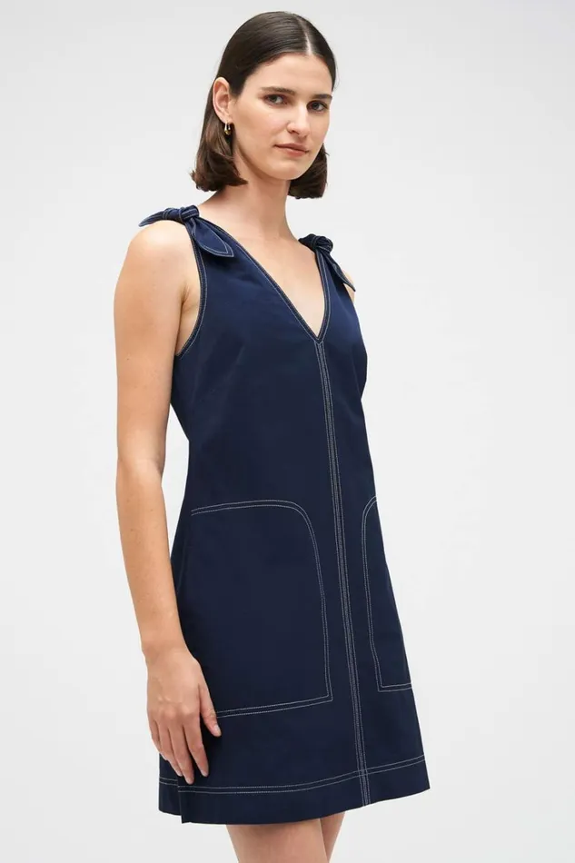Oroton Tie Shoulder ALine Dress North Sea Women Dresses Oroton Tie Shoulder ALine Dress North Sea Women Dresses