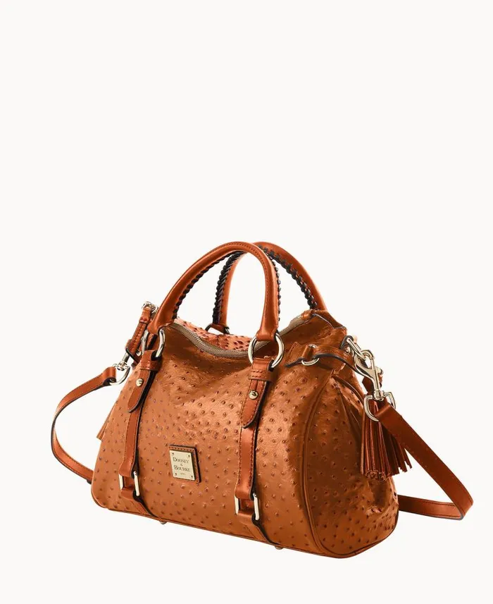 Ostrich Satchel Caramel Woman Dooney and Bourke Satchels Ostrich Satchel Caramel Woman Dooney and Bourke Satchels