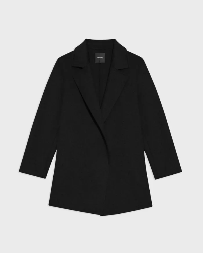 Outerwear Women Theory Clairene Jacket In DoubleFace WoolCashmere Black