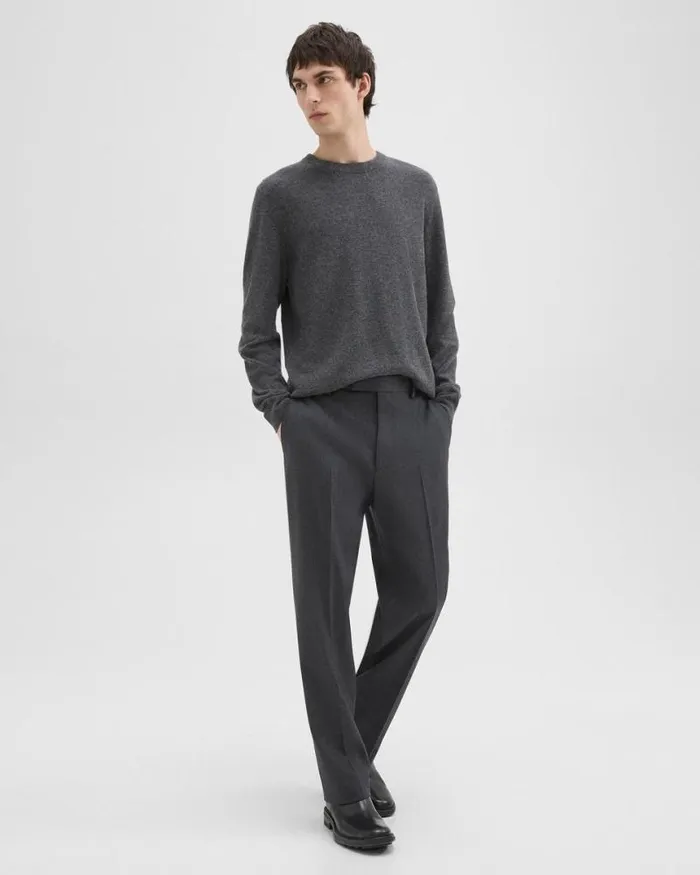 Pants Men Theory Straight Pant In WoolBlend Twill Pestle Melange Pants Men Theory Straight Pant In WoolBlend Twill Pestle Melange