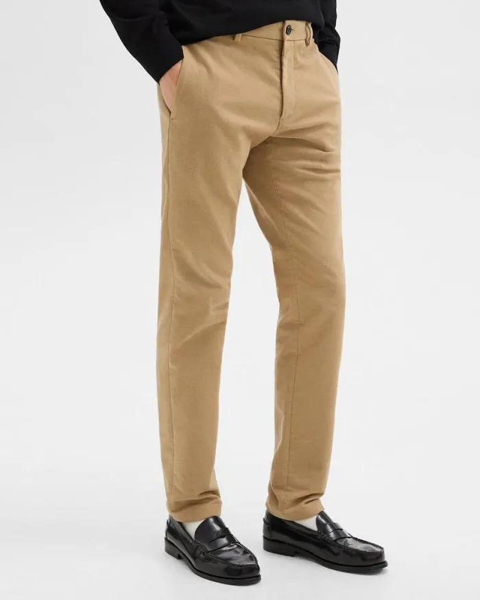 Pants Men Theory Zaine Pant In Moleskin Twill New Camel