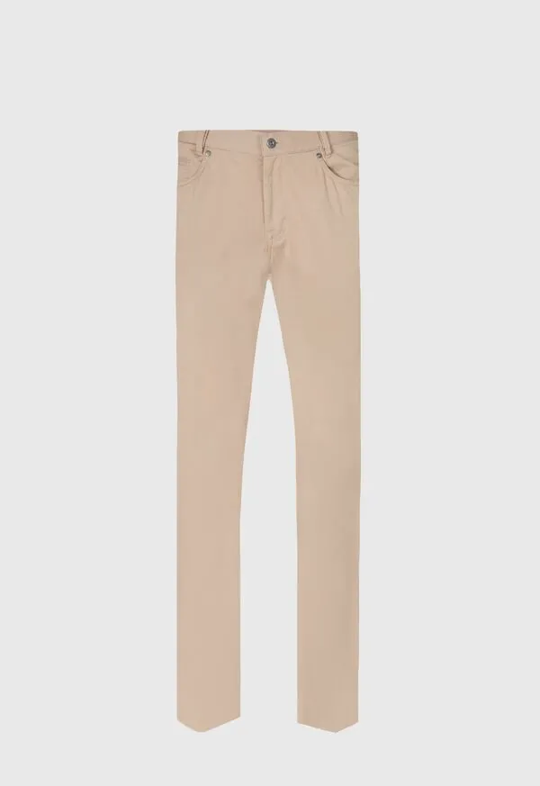 Pants Paulstuart Mens Five Pocket Satin Finish Cotton Pant Cream