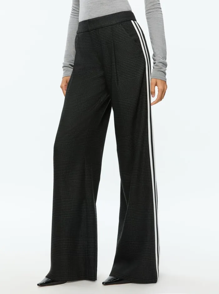 Pants Women Alice Olivia Eric Pant With Side Stripe Charcoal Grey Melange