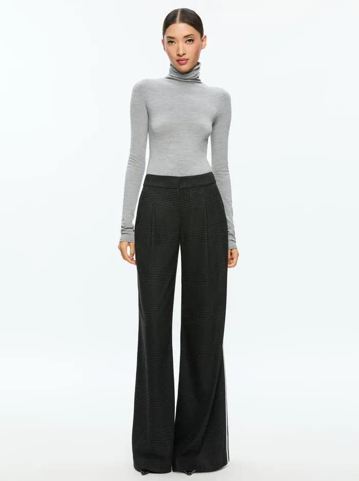 Pants Women Alice Olivia Eric Pant With Side Stripe Charcoal Grey Melange