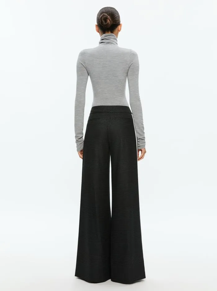 Pants Women Alice Olivia Eric Pant With Side Stripe Charcoal Grey Melange
