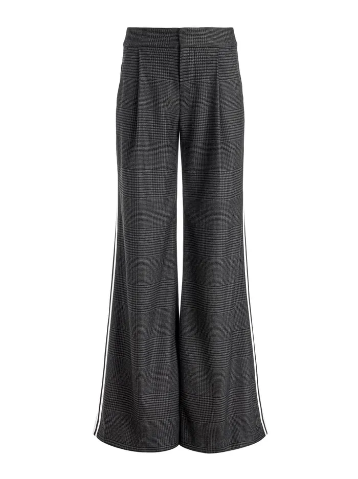 Pants Women Alice Olivia Eric Pant With Side Stripe Charcoal Grey Melange