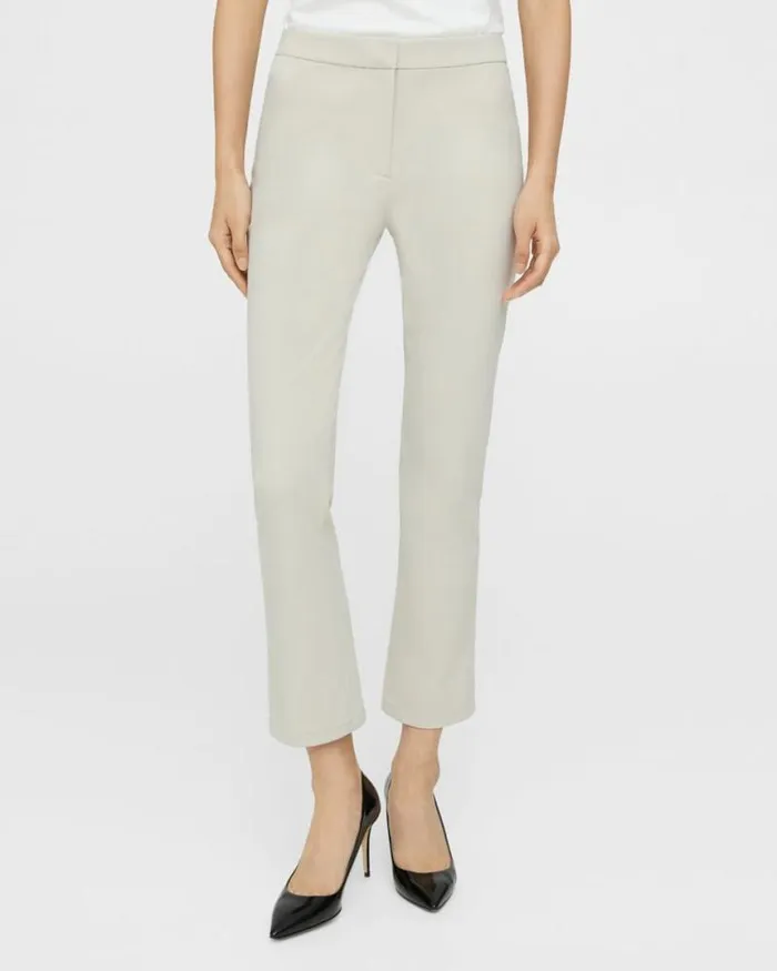Pants Women Theory Slim Kick Pant In Precision Ponte Putty Pants Women Theory Slim Kick Pant In Precision Ponte Putty