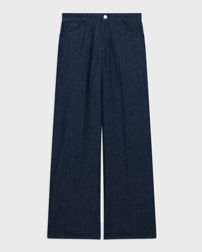 Pants Women Theory StraightLeg 5Pocket Pant In Denim Indigo Pants Women Theory StraightLeg 5Pocket Pant In Denim Indigo