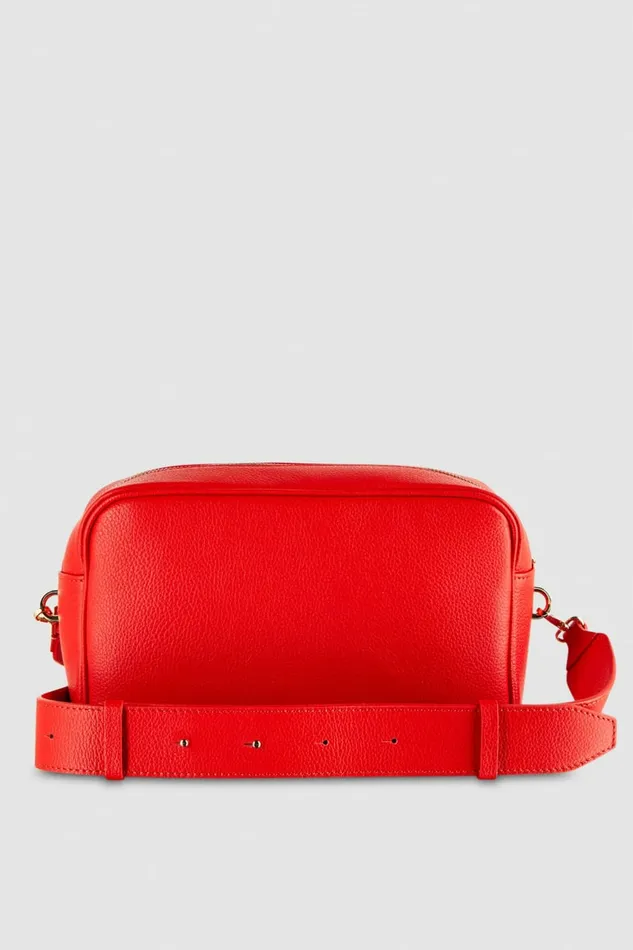 Patrizia Pepe Crossbodys Fly Camera Leather Bag With Chain Red 8211 Women