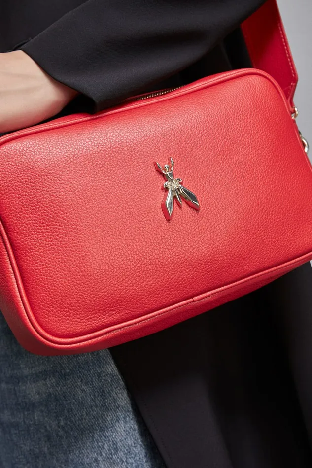 Patrizia Pepe Crossbodys Fly Camera Leather Bag With Chain Red 8211 Women