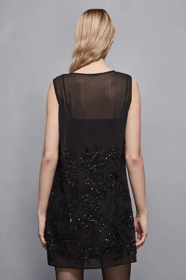 Patrizia Pepe Dresses Embroidered Dress With Beads And Sequins Black 8211 Women
