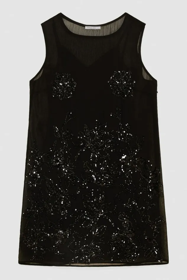 Patrizia Pepe Dresses Embroidered Dress With Beads And Sequins Black 8211 Women